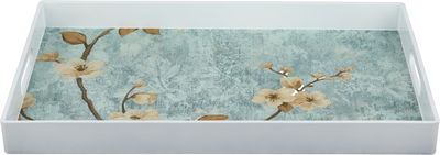 Al Saif Gallery Plastic Serving Tray Set, 2 Pieces, Floral Pattern - Multicolor product image 3