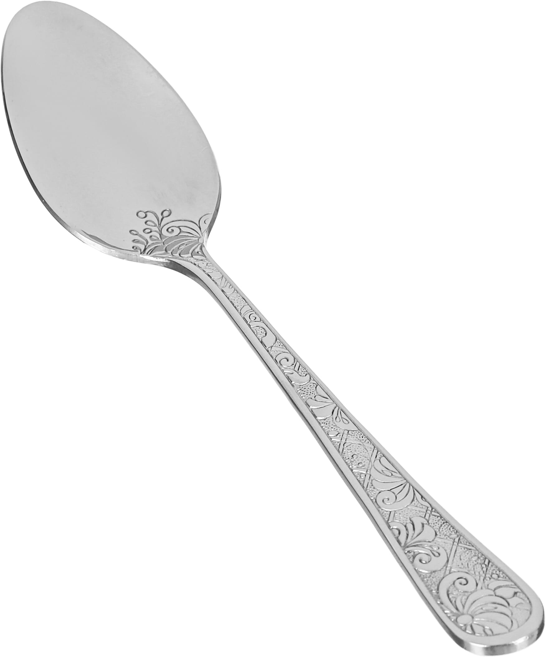 Al Saif Gallery Steel Tea Spoons Set, Wooded, 6 Pieces - Silver product image 2