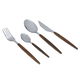 Al Saif Gallery Steel Spoons Set with Oval Stand, 24 Pieces - Silver/Wooden product image 3