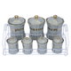 طقم علب بهارات بورسلان السيف غاليري، 7 قطع، بستاند - رمادي product image 3