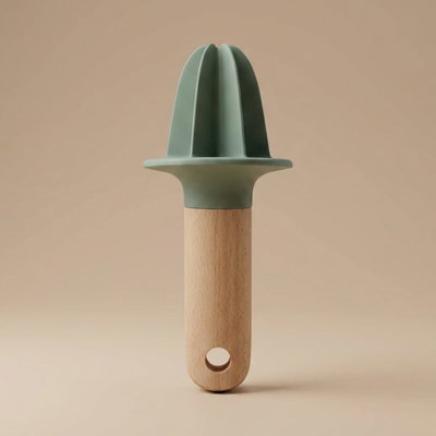 Al Saif Gallery Silicone Lemon Juicer, with Wooden Handle - Green product image 1