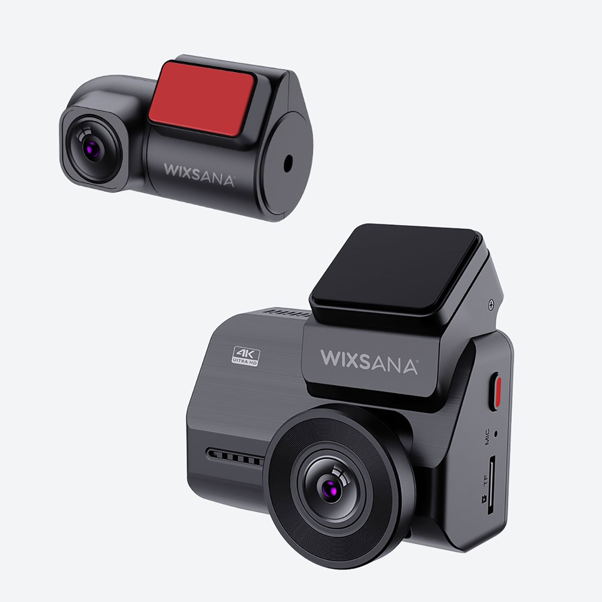 كاميرا سيارات ويكسان داش كام، 4K، امامية وخلفية - اسود product image 1