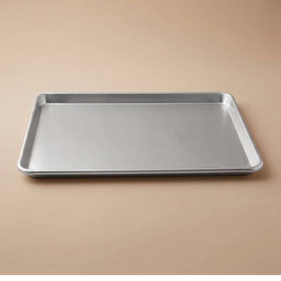 Bake Chef Aluminum Cake Pan, 13 x 18 x 1 inch, Rectangular - Silver product image 1