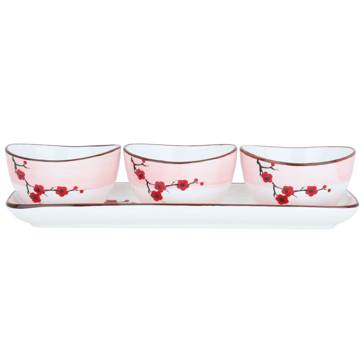 طقم زبدية مع طوفرية بورسلان السيف غاليري، 4 قطع - أبيض product image