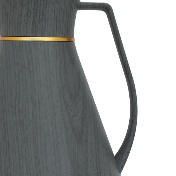 ترمس جلوري، 1 لتر، حافظة داخلية زجاج حراري، هيكل خارجي بلاستيك - رمادي product image 3