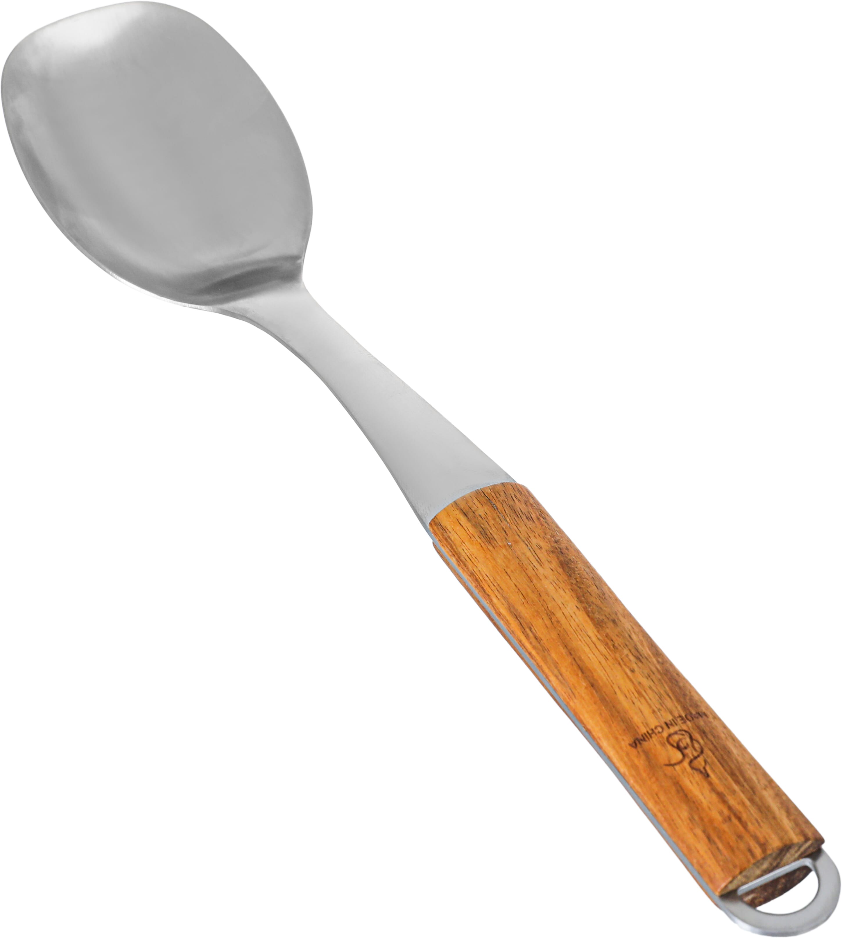 ملاعق تقليب الطعام بيد خشب السف غاليري - فضي بني product image 2