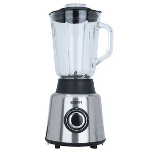 خلاط كهربائي إديسون، 600 واط، 1.5 لتر، مع مطحنة - فضي اسود product image