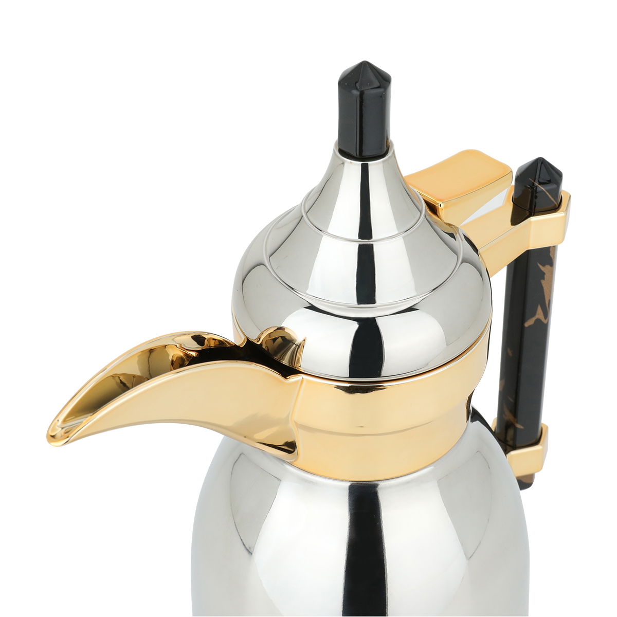 Dallah Shahad Steel Al Saif Gallery, 0.35 liters - silver black product image 3