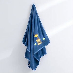 Reefi Large baby towel, polyester polyamide, cute design, 80 x 140 cm - blue product image