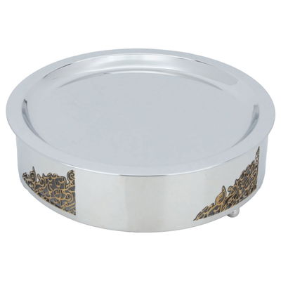 Al Saif Gallery steel serving plate, 7 x 30 x 30 cm, round - white product image 2