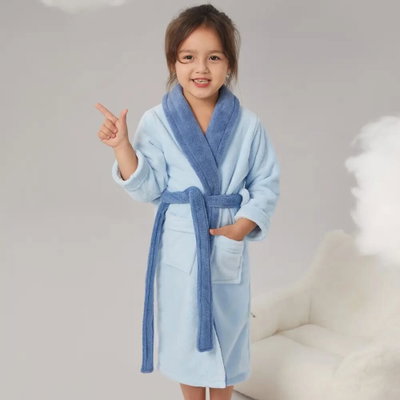 روب اطفال كورال فليس ريفي، 100×40 سم - سماوي product image 15