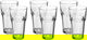 Al Saif Gallery glass water cups set, ribbed, 6 pieces - transparent product image 1