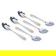 Al Saif Gallery steel spoon set, gilded engraving, 6 pieces - silver product image 1