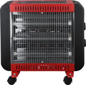 دفاية كهربائية هوم ماستر، تدفئة امامية وعلوية، 2000 واط، 45×14×44 سم، أربع أعمدة تدفئة، HM-2688 - أسود أحمر product image