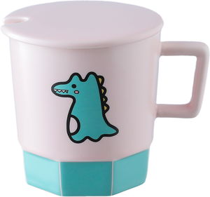 Seifso Porcelain Mug, 350 ml, Grey-Light Pink Lid product image