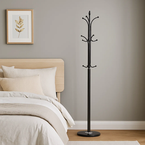 علاقة ملابس مودرن معدن، ارتفاع 185 سم - اسود product image