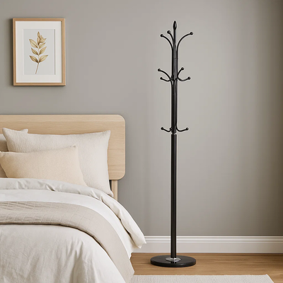 علاقة ملابس مودرن معدن، ارتفاع 185 سم - اسود product image 1