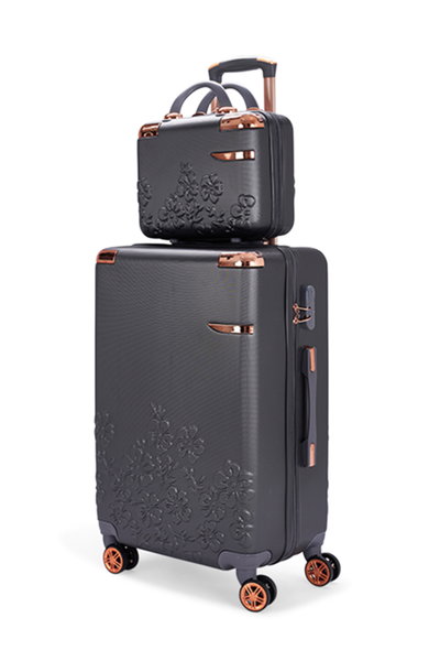 طقم شنط سفر ABS ليمرا، 5 مقاسات، 4 عجلات، زاويه 360 درجة، LMA-16130 - رمادي غامق product image 2