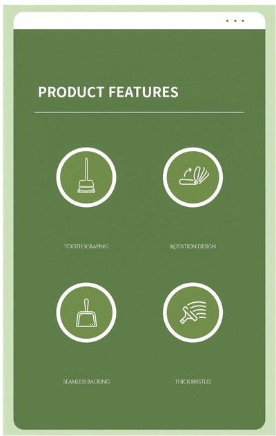 مجموعة جاروف و فرشاة فيسيو، 42 سم - اخضر product image 8