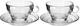 Alsaif Gallery Café Latte Glass Set, 260 ml, with saucer, 4 pieces - transparent product image 1