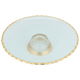 Al Saif Gallery glass cake stand, 6 x 30 cm, with gold rim and base - transparent product image 2