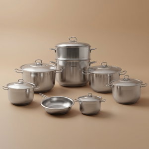 طقم قدور استيل أربيل هاشفير، 14 قطعة - فضي product image