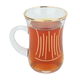 طقم بيالات شاي كيان زجاج السيف غاليري، بنقش ذهبي، 6 قطع - شفاف product image 2