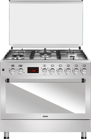 فرن غاز قائم إديسون، 60 ×90 سم، 5 شعلات، 8 مفاتيح تحكم، EDGS-FRR-227 - فضي product image