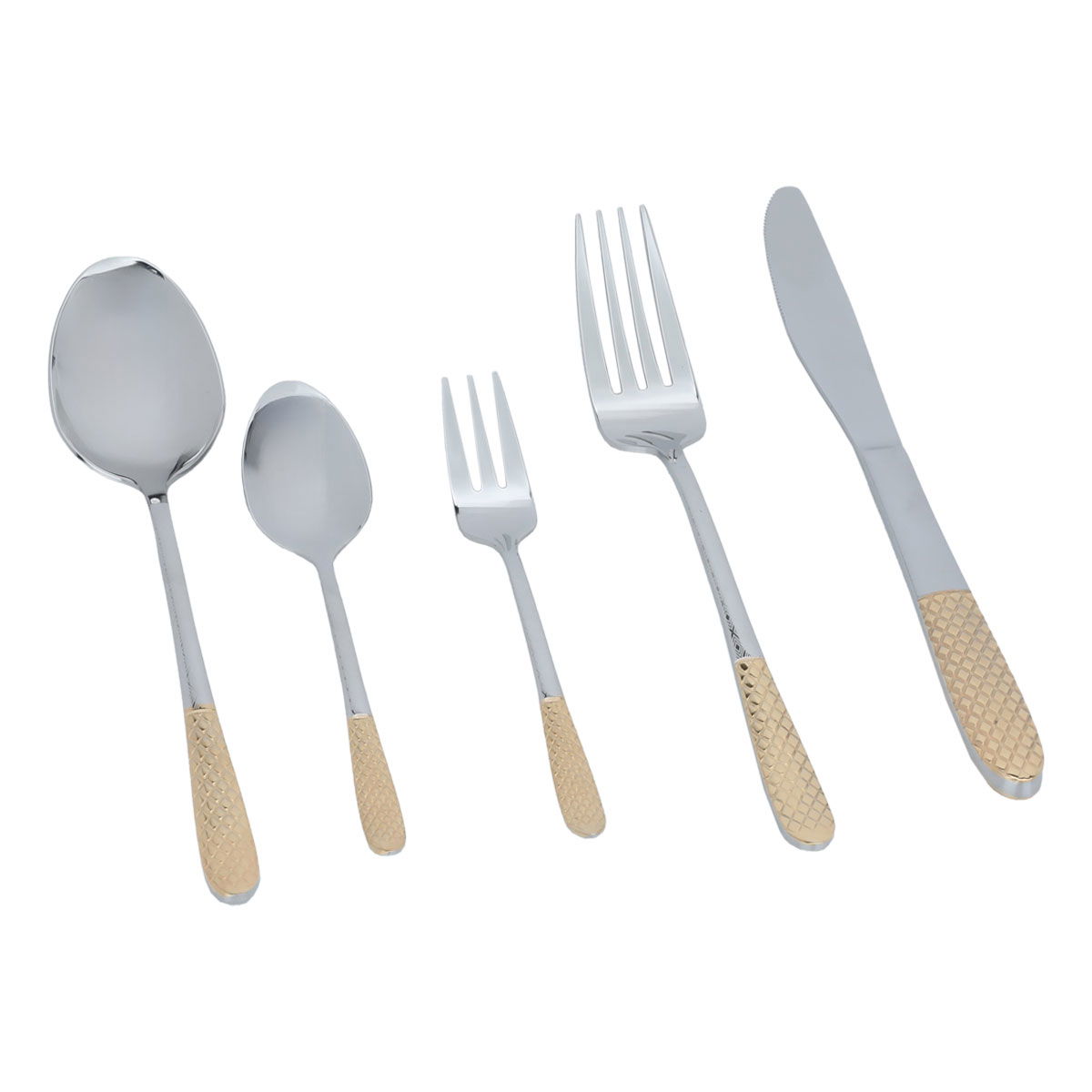 Al Saif Gallery Steel Cutlery Bag, 72 Pieces - Silver Gold product image 5