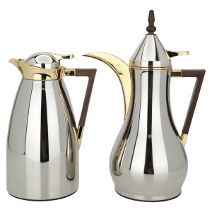 Al Saif Gallery Maha Steel thermos Set, 2 Pieces, 1 Liter - Silver product image 2