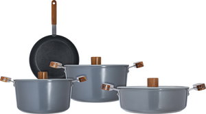 طقم قدور طهي سيراميك تورنادو، 7 قطع - رمادي غامق product image 2