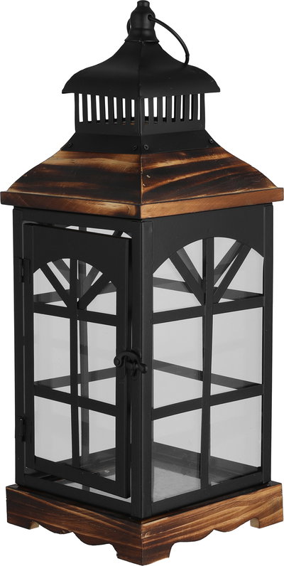 طقم فوانيس رمضان متعدد الخامات السيف غاليري، قطعتين - اسود بني product image 3