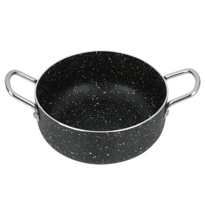 Al Saif Gallery Granite Pot with Lid, 14 cm - Black White product image 4