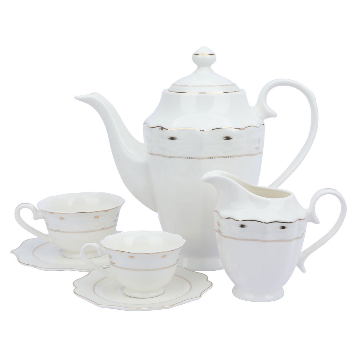طقم سفرة بورسلان السيف غاليري، 166 قطعة - أبيض product image 2