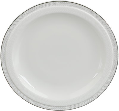 طقم تقديم سفرة بورسلان السيف غاليري، 65 قطعة، نقش فضي - أبيض product image 5