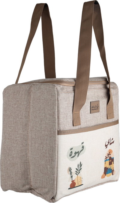 Al Saif Gallery Fabric Thermos Bag, 35x33 cm - Beige Brown product image 3