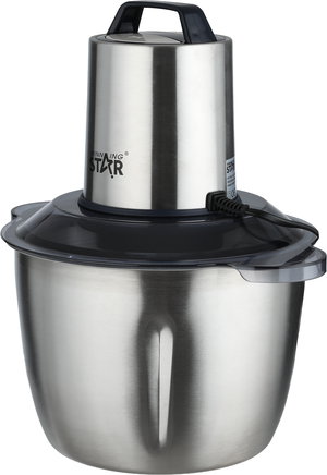 قطاعة طعام ويننج ستار، 20.8x20.8x31.4 سم، 3 لتر، 300 واط، سرعتين، LLJ-010 - فضي أسود product image 2