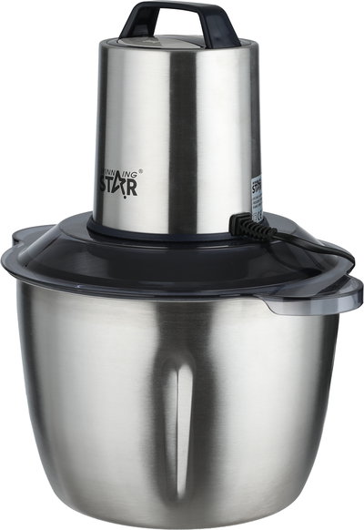 قطاعة طعام ويننج ستار، 20.8x20.8x31.4 سم، 3 لتر، 300 واط، سرعتين، LLJ-010 - فضي أسود product image 2