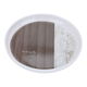 صينية تقديم بلاستيك السيف غاليري، 15x15x2.3 سم، دائري - أبيض بني product image 1