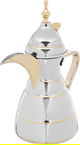 Alsaif plus Al-Dariyah Steel Dallah, 1.2 L - Silver Gold product image 2