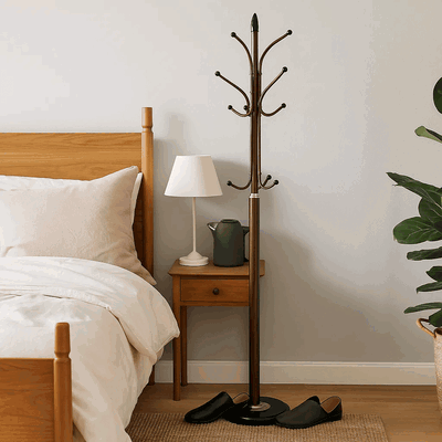 علاقة ملابس مودرن معدن، ارتفاع 185 سم - بني product image 3