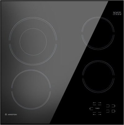 موقد كهربائي اريستون، 6200 واط، 4 شعلات، تحكم باللمس، HR602BA - اسود product image 1
