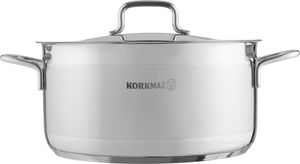 Korkmaz Alpha Stainless Steel Pot, 26 cm, 8.5 Liters - Silver product image