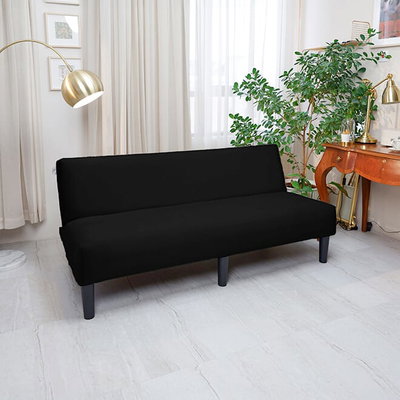 كنبة سرير خشب كندي باك كومفورت، 55×170×72 سم، قماش الجاكار - أسود product image 7