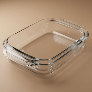 Pyrex glass tray set, 2 pieces, 3/4 liter - clear product image