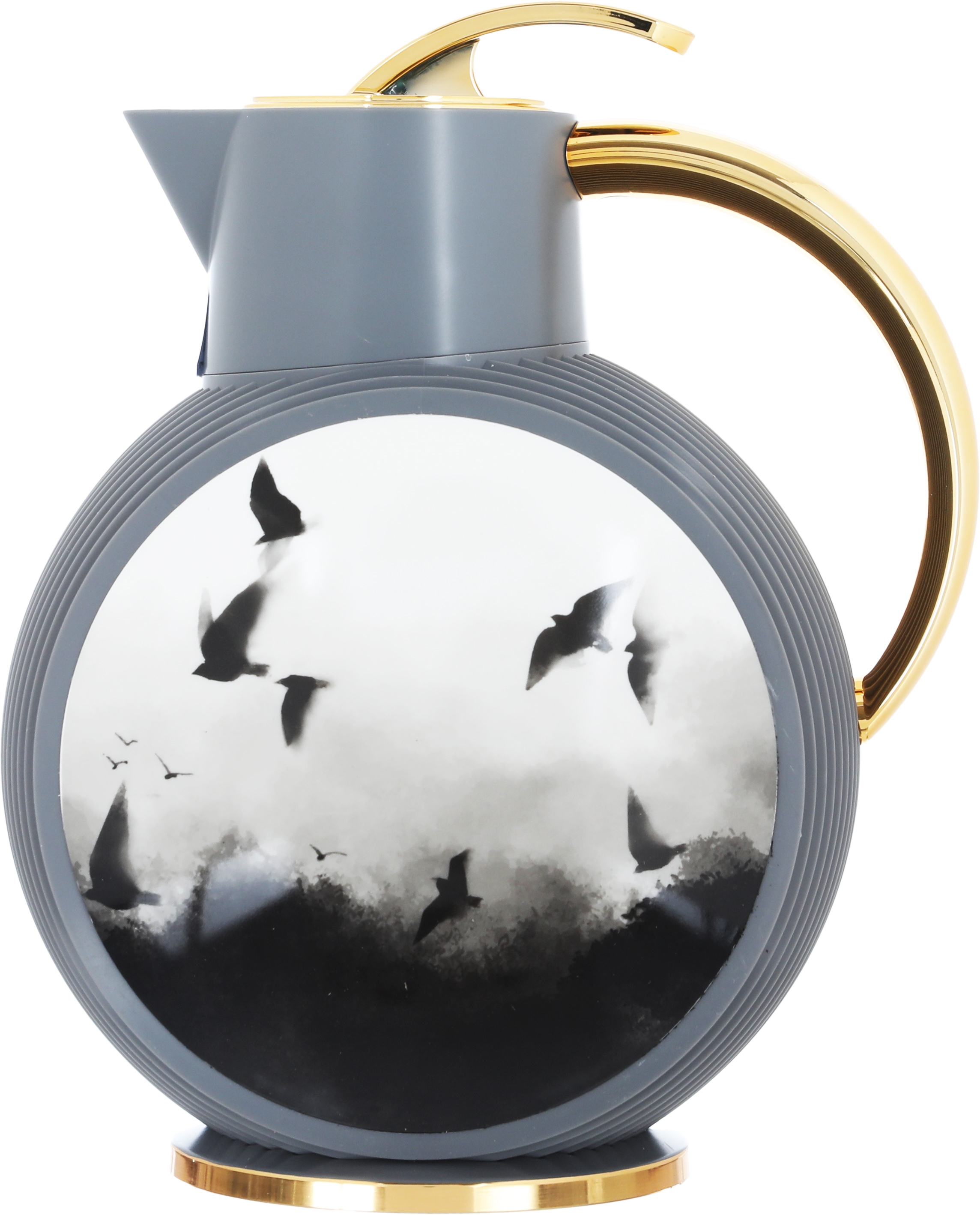 Glory Al-Jawhara Thermos, 900 ml, glass inner container, plastic outer shell - dark gray product image