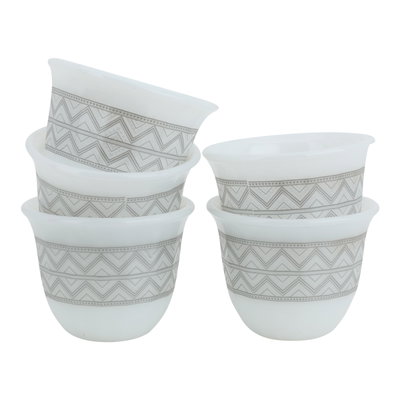 Al Saif Gallery Ceramic Arabic Coffee Cups Set, 12 Pieces - Black Gold product image 2
