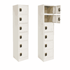 دولاب امانات حديد، 182×40×45 سم، 6 درفة - بيج product image 2