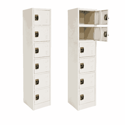 دولاب امانات حديد، 182×40×45 سم، 6 درفة - بيج product image 2