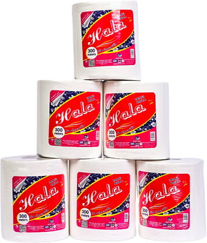 White Tissue Hala Max Kitchen Towel Set, 6 Rolls, 300 Meters product image
